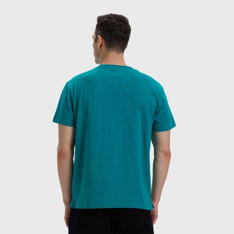 Polera Hombre Con Bolsillo Turquesa-2