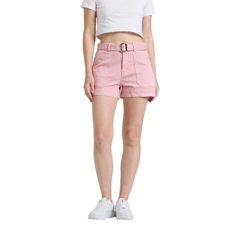 Short Mujer Mom Cinturón Color Rosado Fashions Park-0