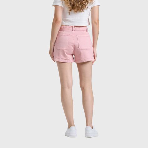 Short Mujer Mom Cinturón Color Rosado Fashions Park-2