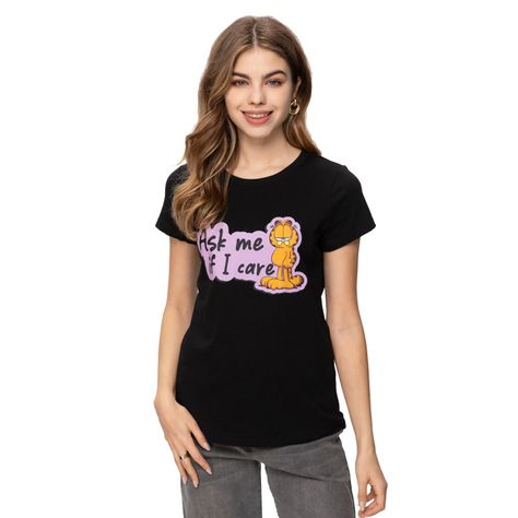 Polera Garfield Juvenil Negro Fashions Park-0