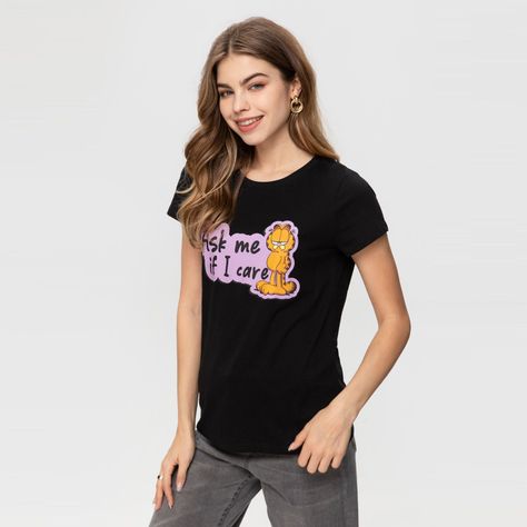 Polera Garfield Juvenil Negro Fashions Park-1