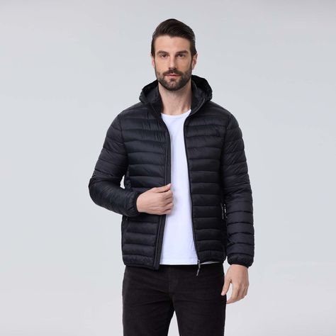 Parka Hombre Full Zipper Negro I Fashion´s Park-1
