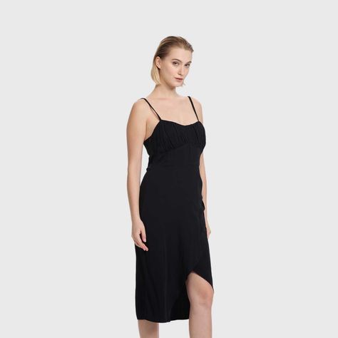 Vestido Mujer Largo Escote Negro Fashion's Park-1