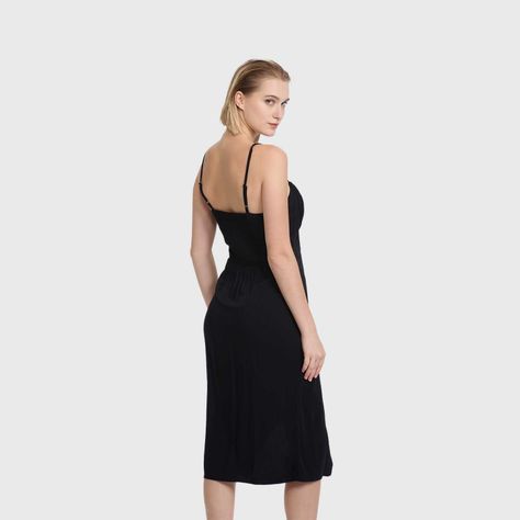 Vestido Mujer Largo Escote Negro Fashion's Park-2