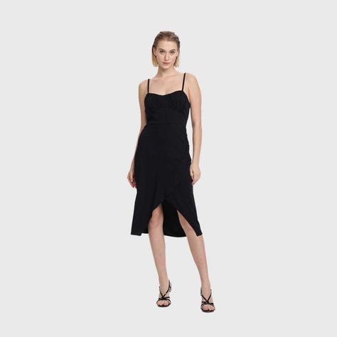 Vestido Mujer Largo Escote Negro Fashion's Park-3