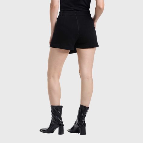 Falda Mujer Cargo Tablas Negro Fashion's Park-2
