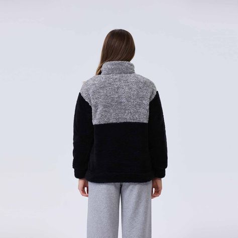 Polar Mujer Color Block Negro-2