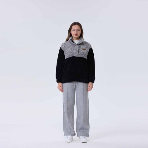 Polar Mujer Color Block Negro-3