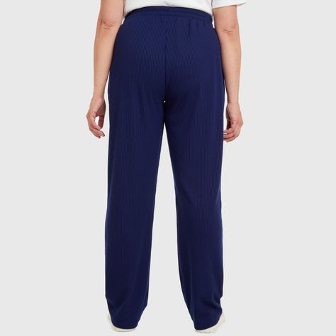 Pantalon Buzo Con Cordones Azul Oscuro Mujer-2