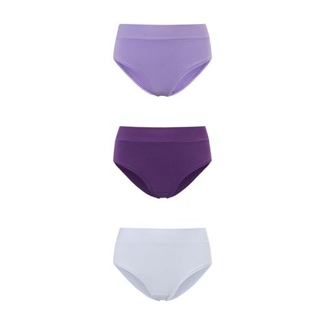 Calzón Mujer Tripack Bikini Algodón Lila Fashion's Park-0
