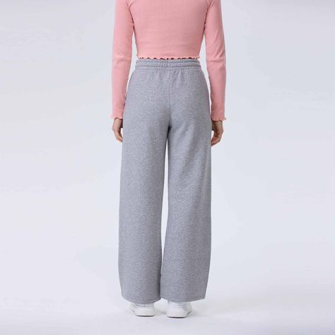 Pantalón Buzo Mujer Pierna Ancha Gris Marengo Fashion´s Park-2