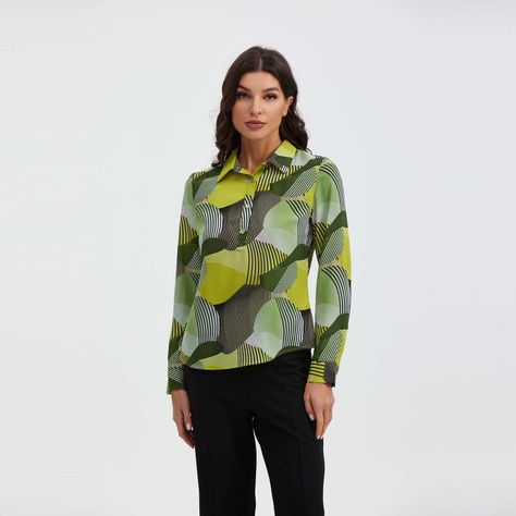 Blusa Mujer Con Media Pata Full Rapport Verde-0