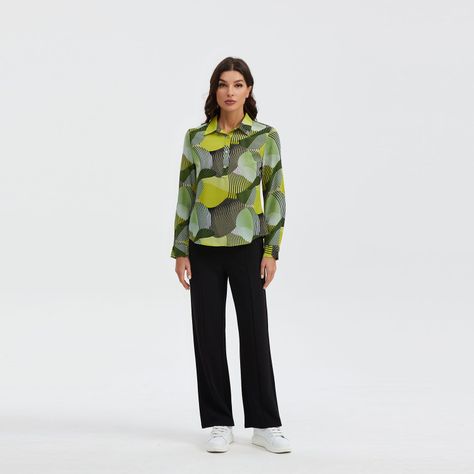 Blusa Mujer Con Media Pata Full Rapport Verde-3