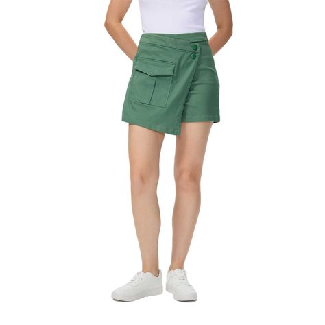 Short Mujer Estilo Falda Verde Militar Fashion's Park-0