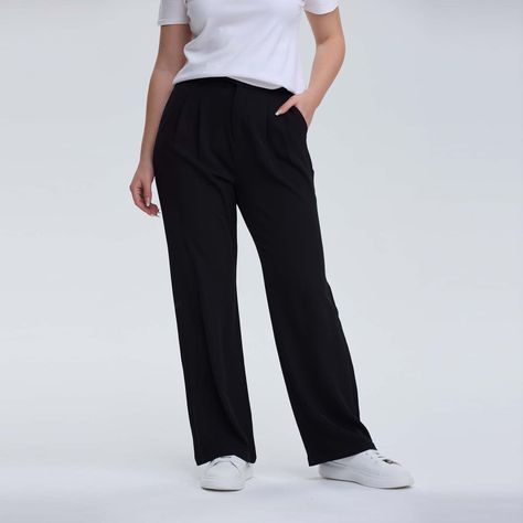 Pantalón Mujer Palazzo Cintrua Elastica Negro Fashion´s Park-0