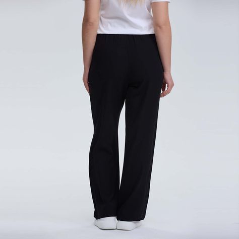 Pantalón Mujer Palazzo Cintrua Elastica Negro Fashion´s Park-2