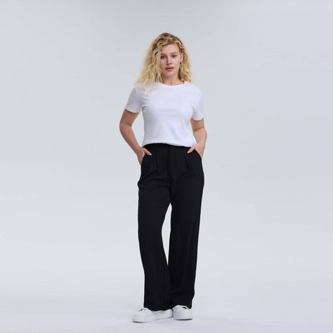 Pantalón Mujer Palazzo Cintrua Elastica Negro Fashion´s Park-3