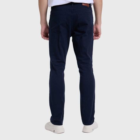 Jeans Hombre Slim Color Azul Marino-2