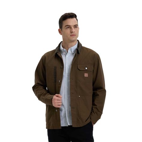 Chaqueta Hombre Con Cuello Verde Militar Fashion´s Park-0