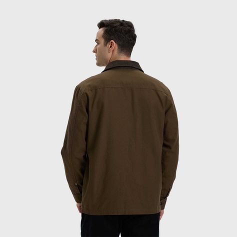 Chaqueta Hombre Con Cuello Verde Militar Fashion´s Park-2