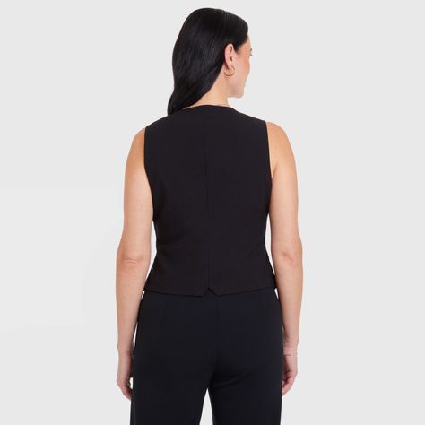 Blusa Con Botones Negro Mujer-2