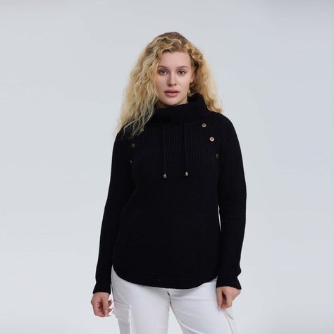 Sweater Mujer Tejido Negro-0