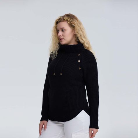 Sweater Mujer Tejido Negro-1