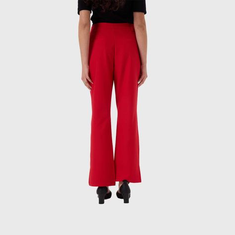 Pantalón Mujer Sastrero Tiro Alto Rojo Fashion's Park-2