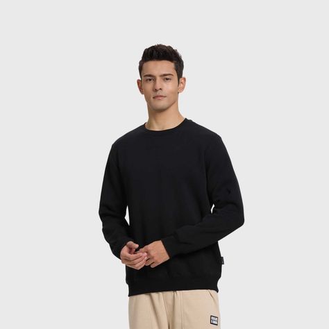 Polerón Hombre Básico Negro Fashion's Park-1