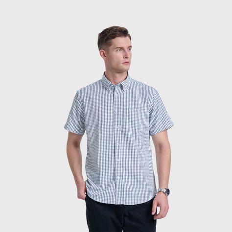 Camisa Hombre Rapport Casual Celeste Claro Fashion's Park-1