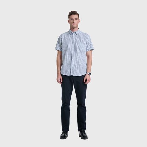 Camisa Hombre Rapport Casual Celeste Claro Fashion's Park-3
