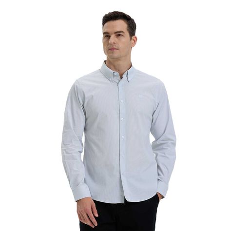 Camisa Hombre Slim Fit Rayas Verde-0