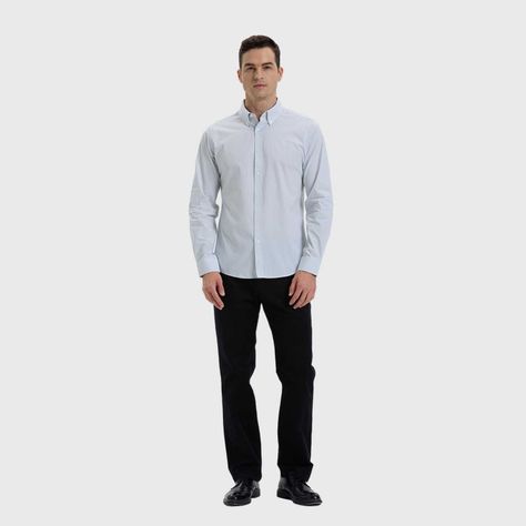 Camisa Hombre Slim Fit Rayas Verde-3
