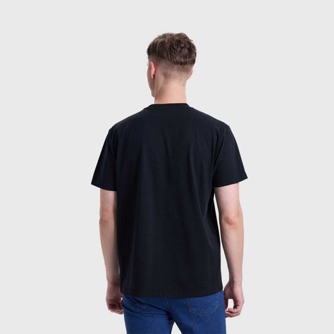 Polera Hombre Cuello V Básica Negro Fashion's Park-2