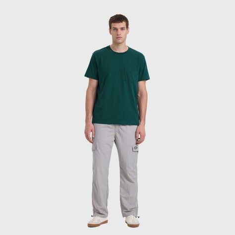 Polera Hombre Básica Bolsillo Verde Oscuro Fashion's Park-3