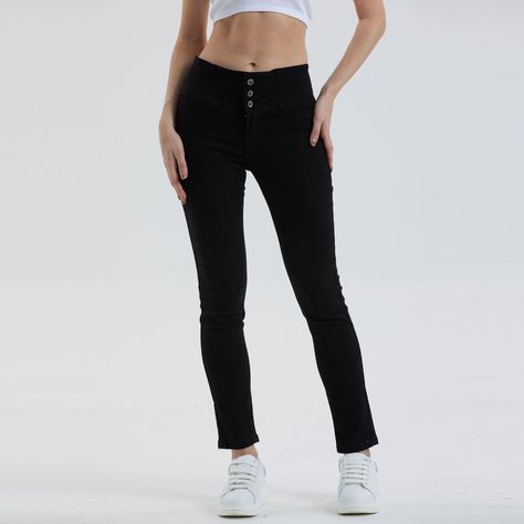 Jeans Mujer Skinny Castilla Negro-0