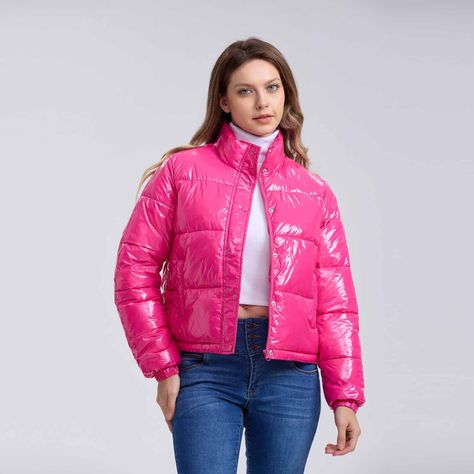 Parka Mujer Puffa Glossy Magenta-1