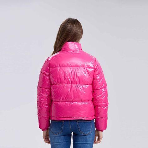 Parka Mujer Puffa Glossy Magenta-2