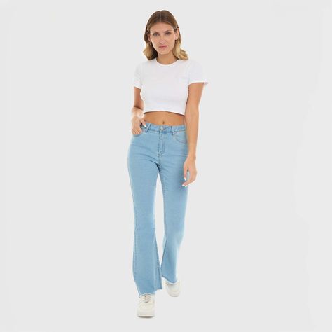 Jeans Mujer Flare Monse Celeste Fashion's Park-3