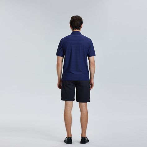 Polera Pique Azul Oscuro Hombre-2
