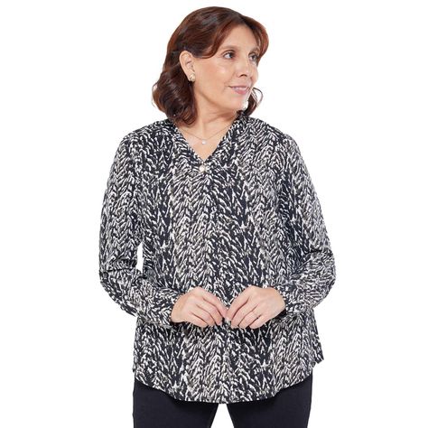 Blusa Pinza Frontal Casual Negro-0