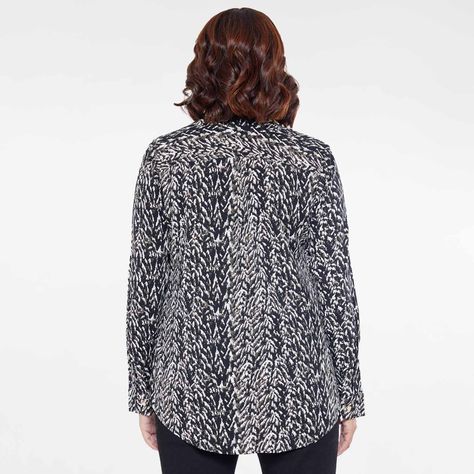Blusa Pinza Frontal Casual Negro-2
