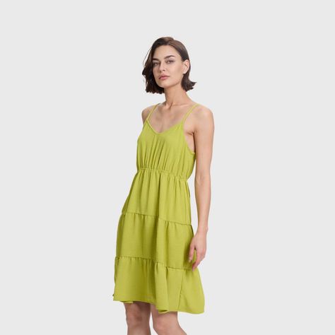 Vestido Mujer Vestido Corto Verde Pistacho Fashion's Park-1