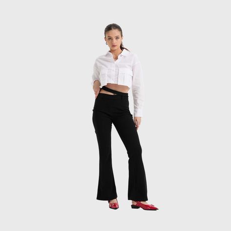 Pantalón Mujer Sastre Pretina Negro Fashion's Park-3