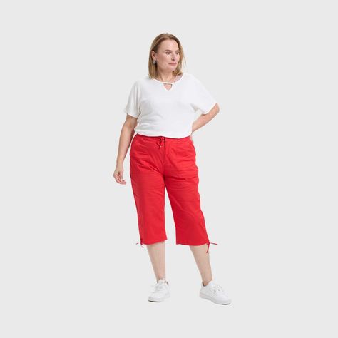 Pantalón Mujer Con Cortes Y Apertura Rojo Fashion's Park-3
