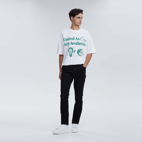 Jeans Hombre Skinny Desgaste Negro-3