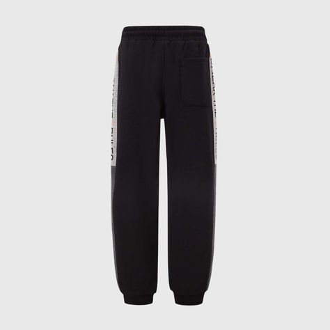 Pantalón Buzo Niño Texto Cortes Negro Fashion's Park-1