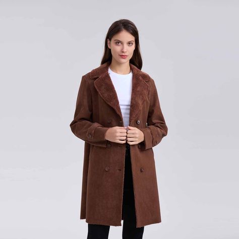 Abrigo Mujer Bonded Corderito Cafe Fashion´s Park-1
