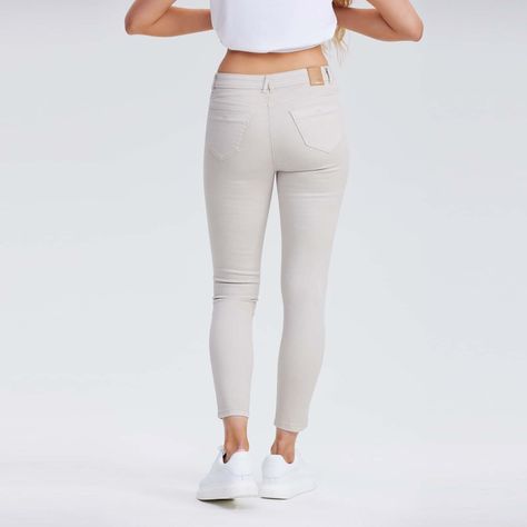 Jeans Super Skinny Crudo Mujer-2