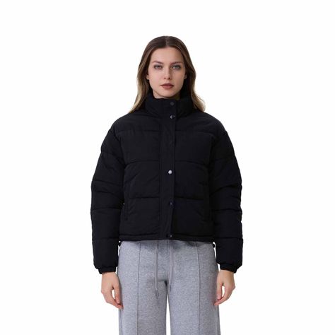 Parka Mujer Puffa Ajustable Cintura Negro Fashion´s Park-0